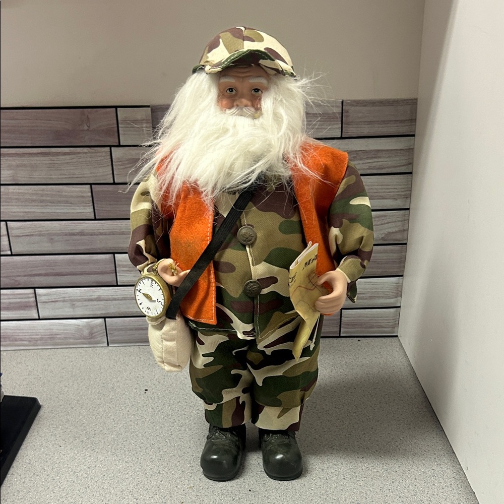 Camaflauge Santa Camouflage Costume with Orange Vest